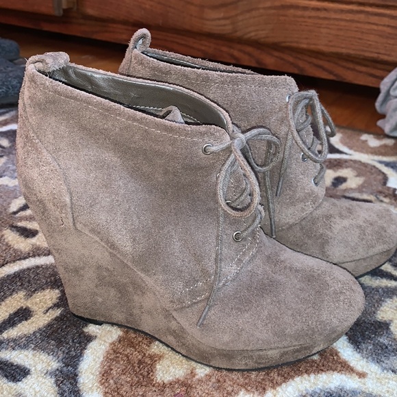 Jessica Simpson Catcher Suede Wedge Booties - Picture 6 of 15